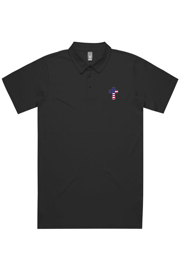 God N Country Golf Cross Cotton Polo